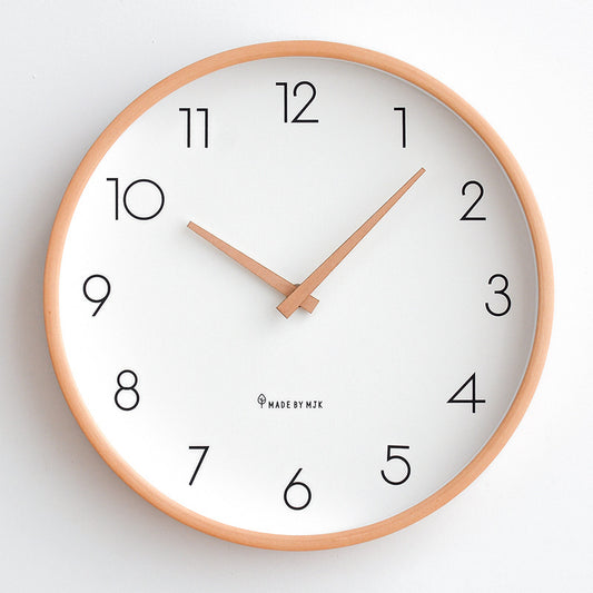 Nordic Minimalist Wooden Silent Wall Clock