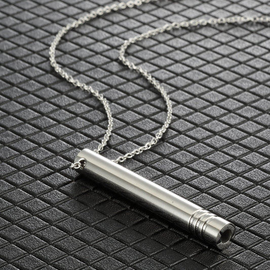 Engraved Calm Breathing Necklace for Anxiety Relief