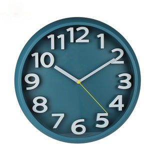 3D Large Numbers Silent Wall Clock 12.5 Inches Battery Operated