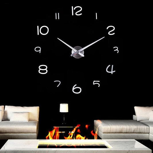 3D Sticker DIY Luminous Silent Wall Clock