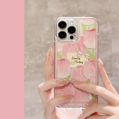 Oil Painting Texture Floral iPhone Cover for iPhone 11 and 14 Plus