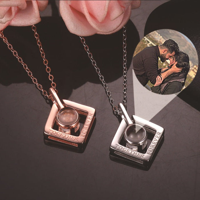 Couple's Photo Projection Pendant