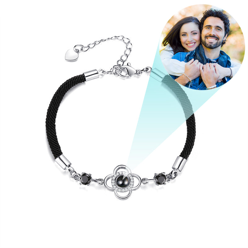 Customized Photo Projection Clover Bracelet