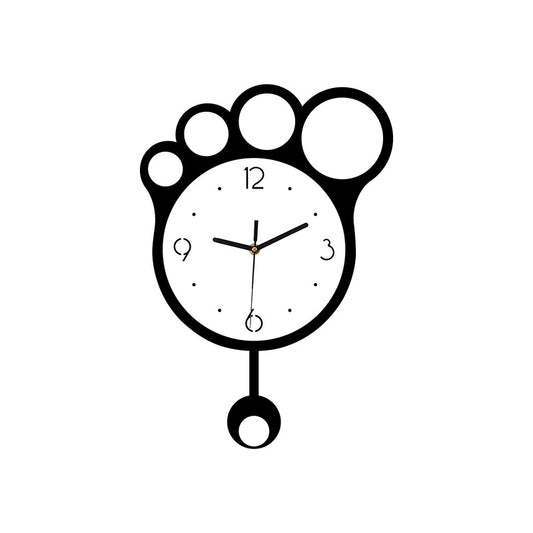 Cute Paw Pendulum Silent Wall Clock