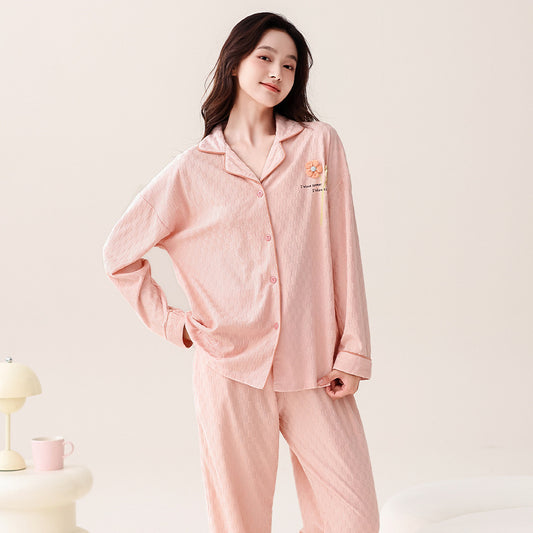 2-Piece Women Long Pyjamas Set 100% Pure Cotton