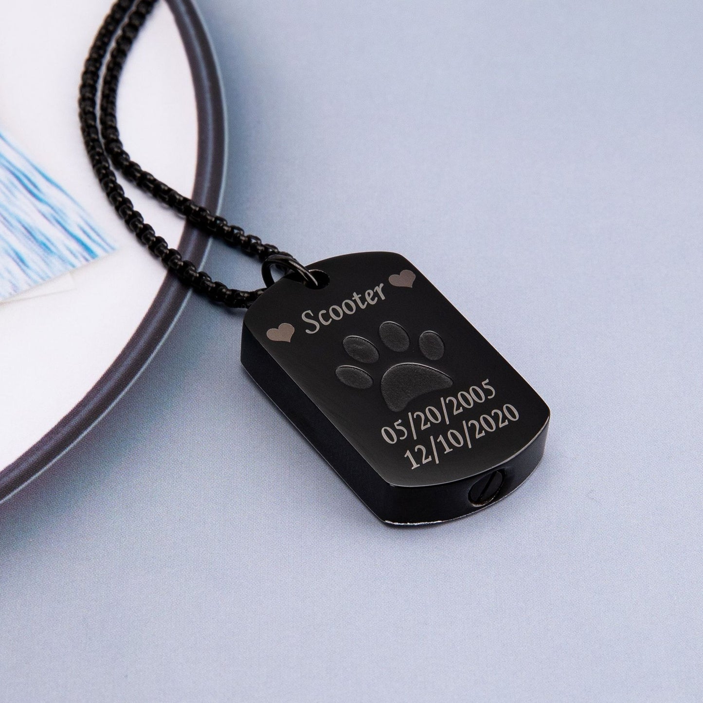 Custom Pet Memorial Dog Loss Urn Necklace Gift