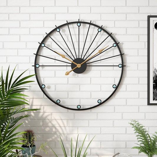 Decorative Large Silent Wall Clock 20 Inches Iron