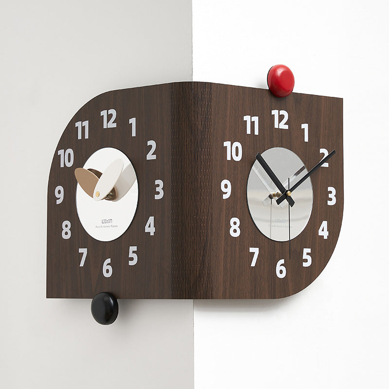 Loforay™ Double Sided Wall Corner Decorative Silent Clock