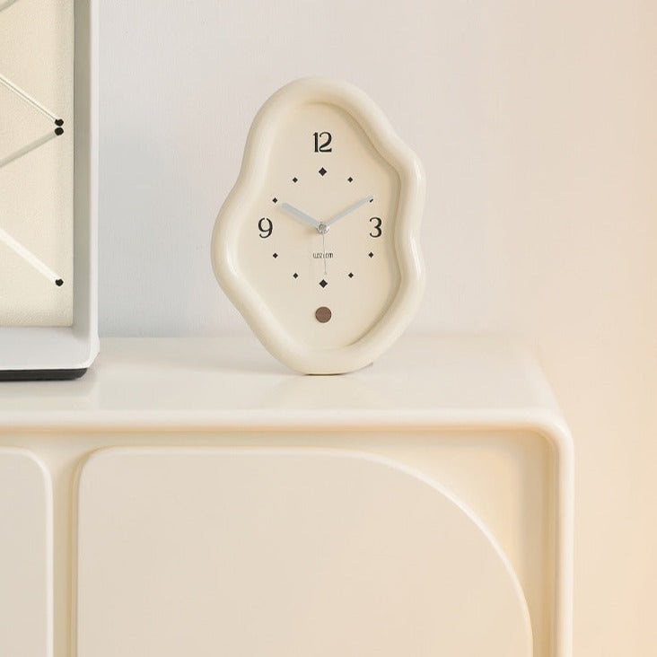 Modern Distorted Table Clock for Living Room