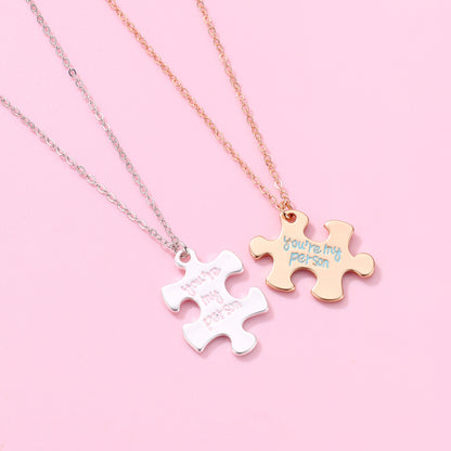 Puzzle Matching Best Friend Necklaces Gift Set