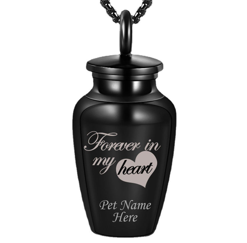 Custom Engraved Pet Memorial Necklace Cremation Urn Loforay.com