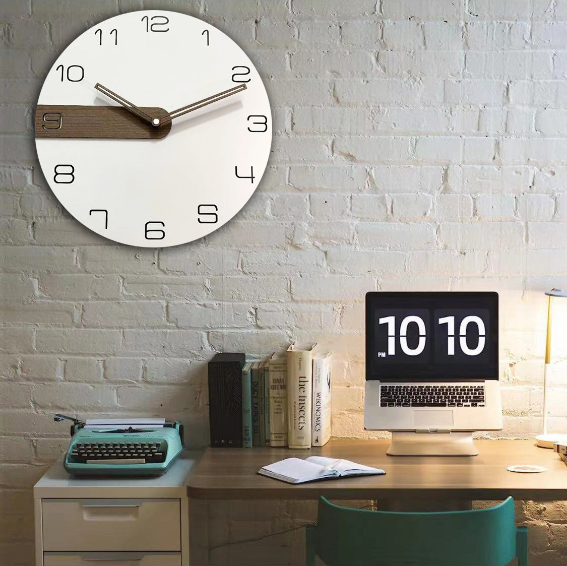 Modern Wooden Silent Wall Clock 12 Inches