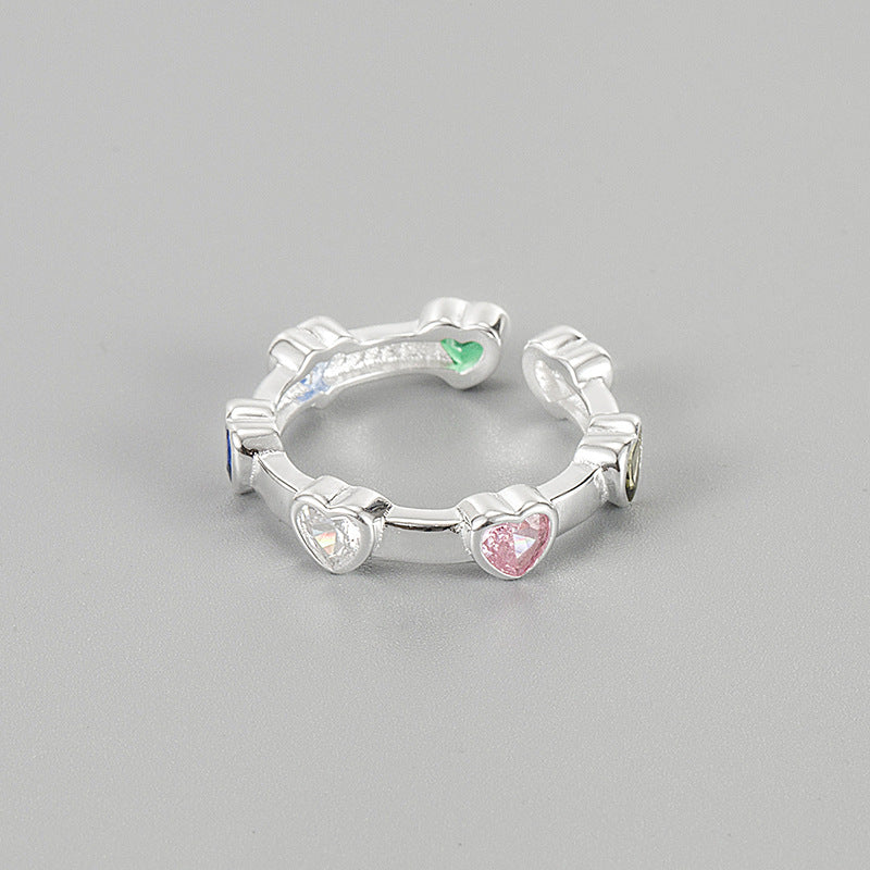 Cute Heart Shaped Adjustable Size Ring