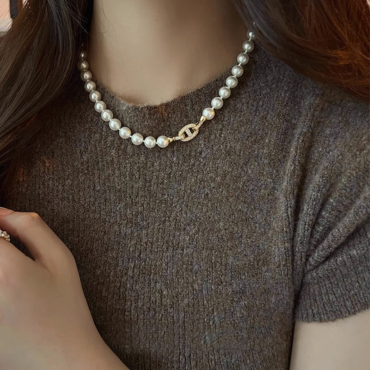 Imitation Pearl Necklace for Women