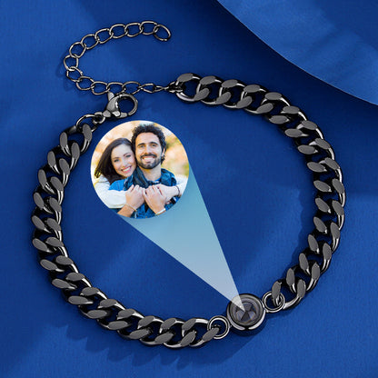 Photo Projection Mens Chain Bracelet