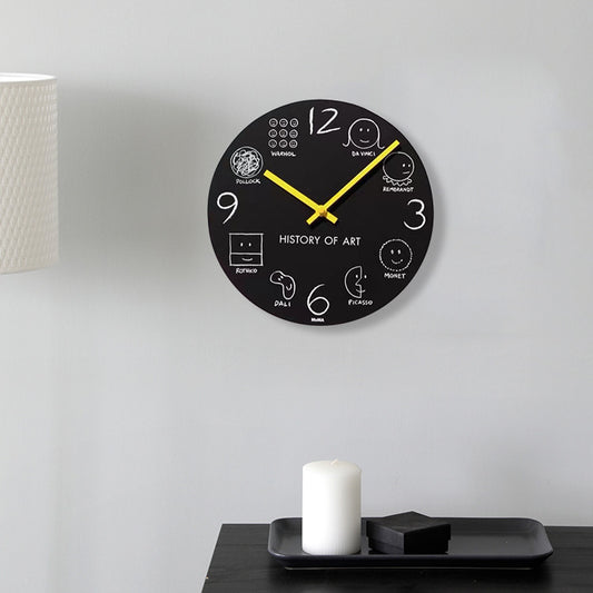 Creative Black Circular Silent Wall Clock