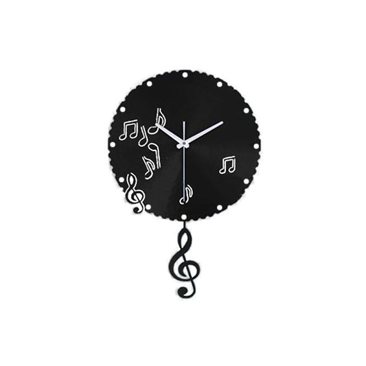 Music Notes Pendulum Silent Wall Clock