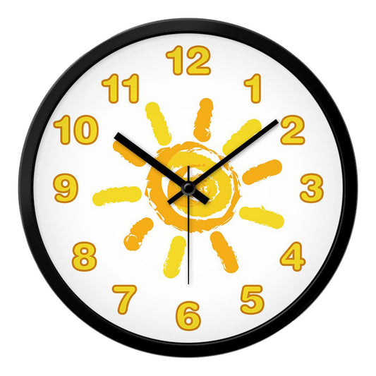 Kids Drawing Theme Silent Wall Clock