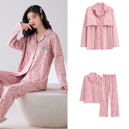 Cute Bear Design Pyjamas Set for Women 100% Cotton