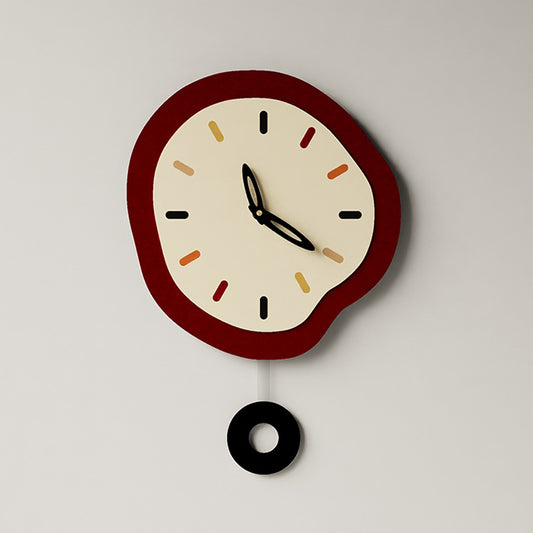 Odd Shaped Pendulum Analog Wall Clock