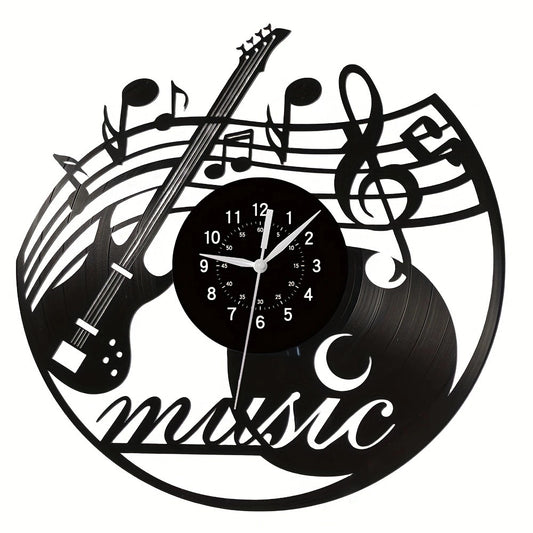 Music Theme Lp Record Silent Wall Clock