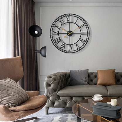 Roman Letters Big Decorative Wall Clock for Livingroom 24 Inches