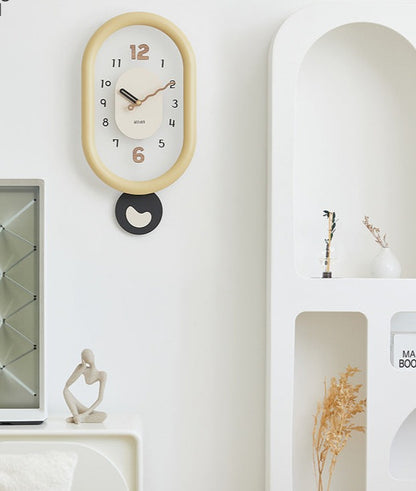 Artistic Pendulum Silent Wall Decorative Clock for Livingroom