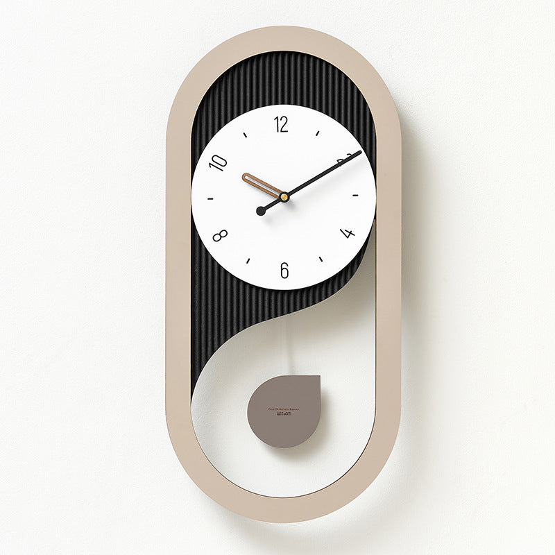 Pendulum Silent Long Wall Clock for Home Office