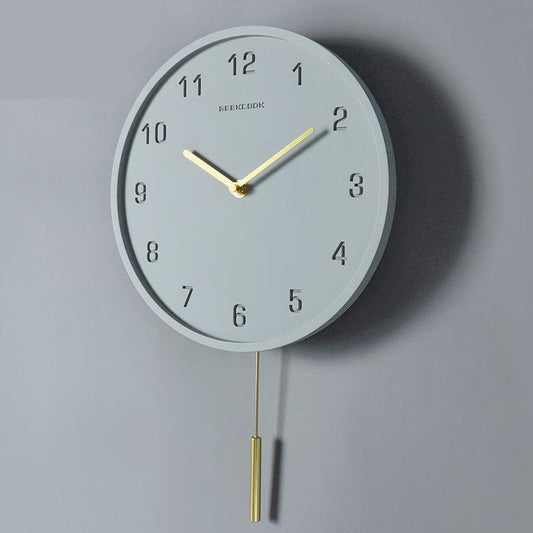 Concrete Nordic Pendulum Analog Wall Clock