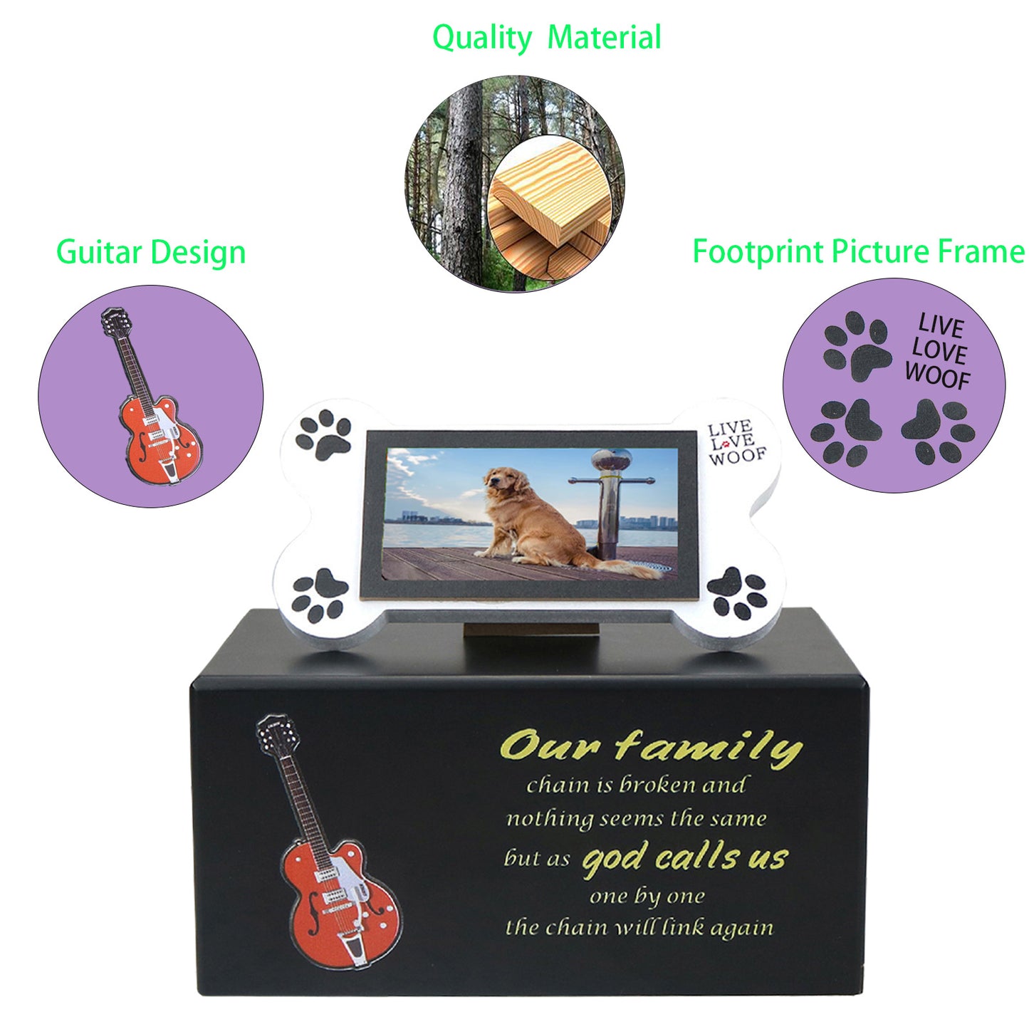 Pet Memorial Photo Frame Gift Custom Urn Keepsake Gift