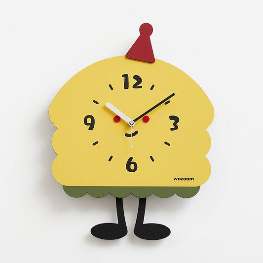 Christmas Cartoon Kids Bedroom Silent Clock