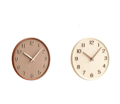 Analogue Wooden Round Wall Clock for Home