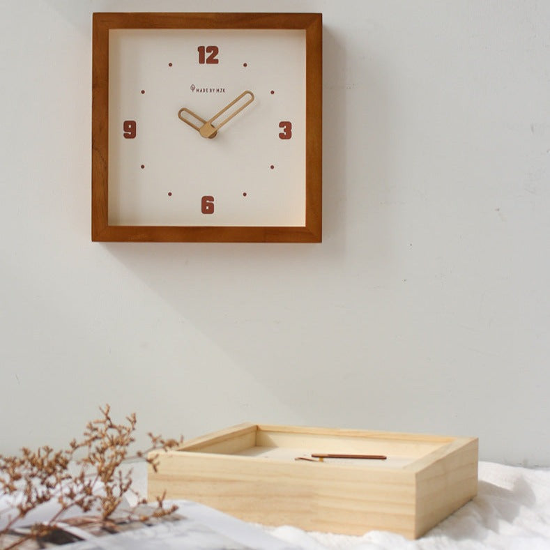 Loforay™ Minimalist Square Wooden Silent Clock