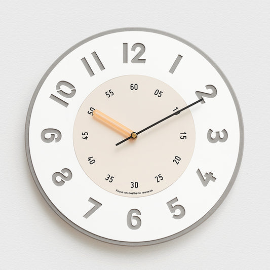 Minimalist Big Letters Simple Silent Wall Clock for Livingroom