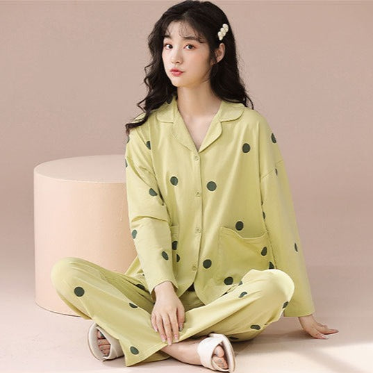 2-Piece PJs for Women Cute Pyjamas Set 100% Cotton