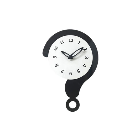 Question Mark Silent Pendulum Wall Clock