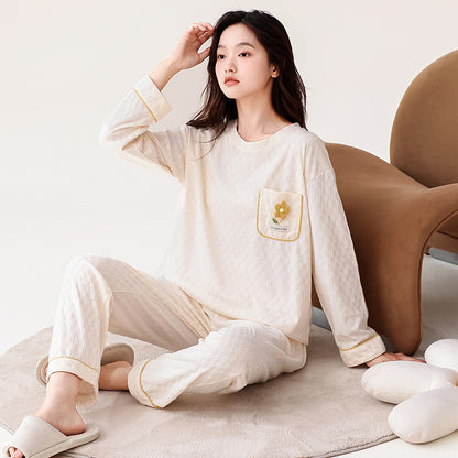 2-Piece Women Soft Long Pyjamas Set 100% Pure Cotton