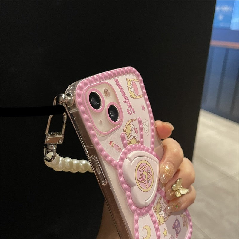 Protective iPhone Cover with Stand and Crossbody Strap