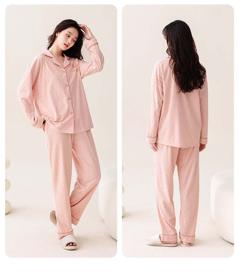 2-Piece Women Long Pyjamas Set 100% Pure Cotton