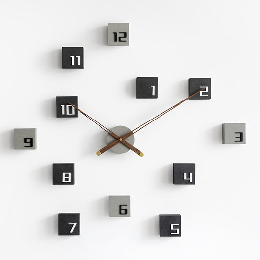 Nordic Style 3D Creative Silent Wall Clock for Livingroom