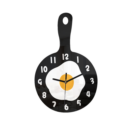 Egg Pan Shaped Kitchen Wall Décor Clock