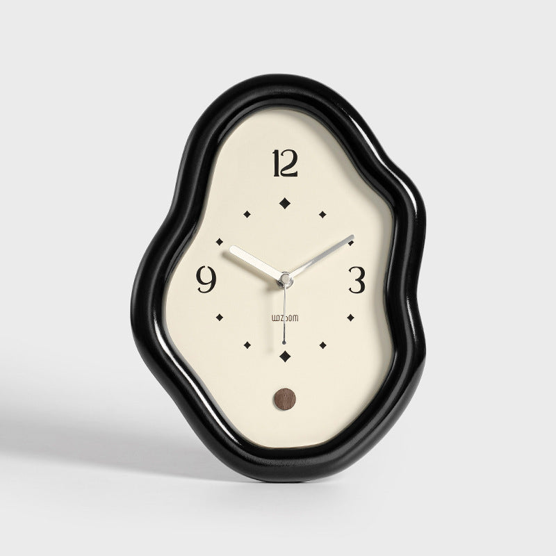 Modern Distorted Table Clock for Living Room