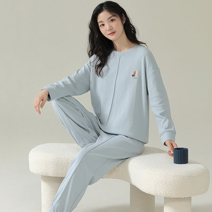 Long Sleeves Women PJs Set Comfy 100% Cotton