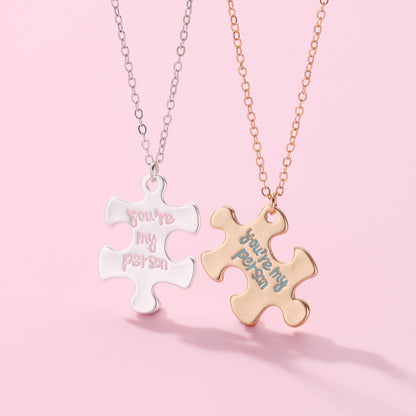 Puzzle Matching Best Friend Necklaces Gift Set