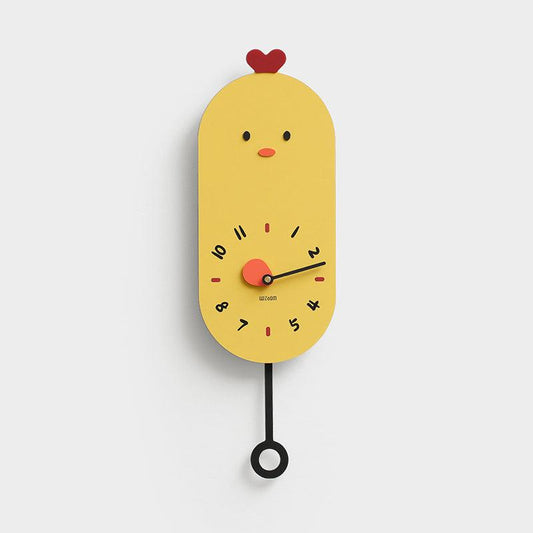 Cute Chicken Kids Bedroom Silent Wall Clock