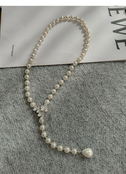 Y-Shaped Pearl Necklace for Women