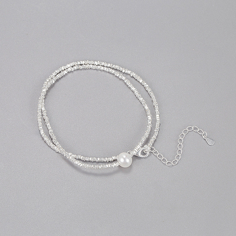 Natural Pearl Sterling Silver Necklace