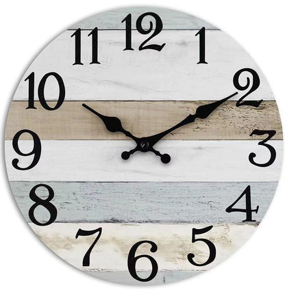 Vintage Retro Style Silent Wall Clock 12 Inches