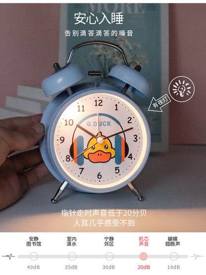 Cute Duck Bedside Table Clock for Kids Bedroom