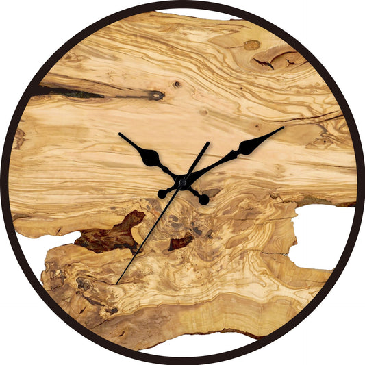 Wood Imitation Acrylic Silent Wall Clock for Livingroom 12 Inches